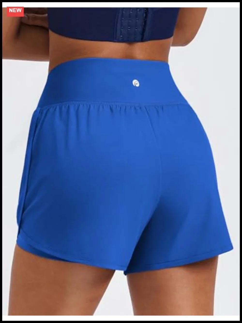 2-in-1 High Waisted Running Shorts with Zipper Pockets, Quick Dry, 3